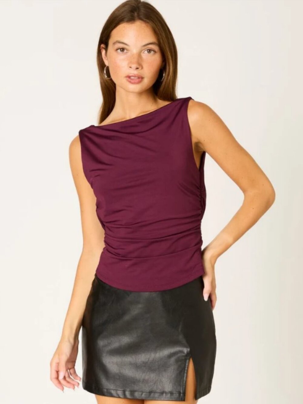 Cotton Candy La Plum Stretch Jersey Top